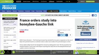 France orders study into honeybee-Gaucho link | The Western Producer