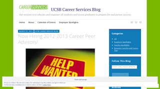 Now Hiring 2012-2013 Career Peer Advisors! – UCSB Career ...