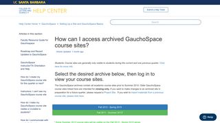 How can I access archived GauchoSpace course sites? – UCSB ...