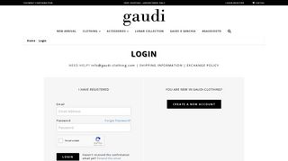 Login | Gaudi Clothing