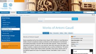 Works of Antoni Gaudí - UNESCO World Heritage Centre