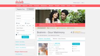 Brahmin - Gour Matrimonials - No 1 Site for Brahmin ... - Shaadi.com