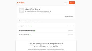 Gave Fabrikken - email addresses & email format • Hunter - Hunter.io
