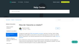 How do I become a creator? – Help Center