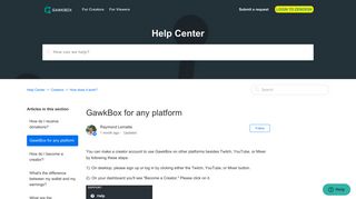 GawkBox for other platforms – Help Center