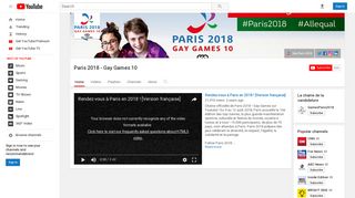 Paris 2018 - Gay Games 10 - YouTube