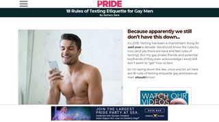 18 Rules of Texting Etiquette for Gay Men - Pride