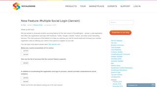 New Feature: Multiple Social Login (Janrain) -... | SocialEngine Blog
