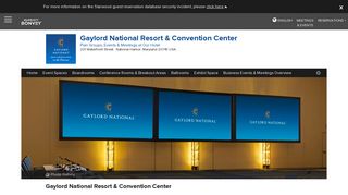 Gaylord National Resort & Convention Center Event Services and ...