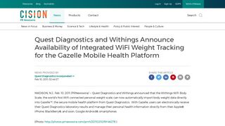 Quest Diagnostics and Withings Announce Availability of Integrated ...