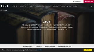 Legal | GBG UK
