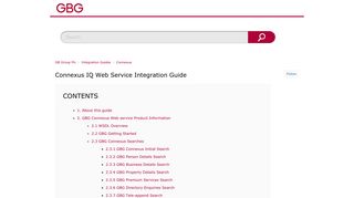 Connexus IQ Web service Integration Guide – GB Group Plc