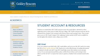 GBC Student Emails | Goldey Beacom College Wireless Network