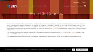 Free GBCI CE Hours | Free CE Courses for GBCI Continuing Education
