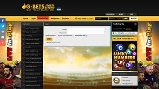 Login Betting at G-Bets, Get your Game On!