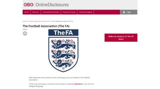 GBG Online Disclosures | The FA | Criminal Record Checks