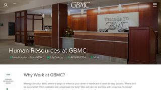 Human Resources in Baltimore, MD - GBMC HealthCare