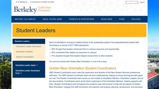 Student Leaders | Golden Bear Orientation