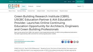 Green Building Research Institute (GBRI), USGBC Education Partner ...