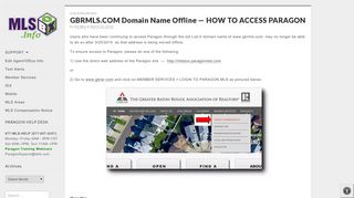 GBRMLS.COM Domain Name Offline — HOW TO ACCESS PARAGON