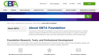 About GBTA Foundation - Global Business Travel Association - GBTA