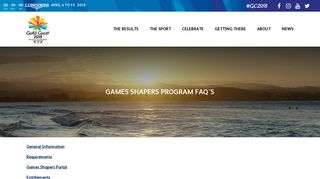 Games Shapers Program FAQ's | Gold Coast 2018 Commonwealth ...