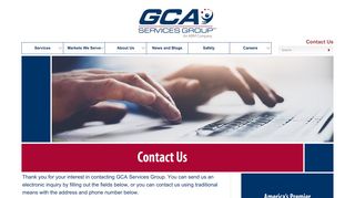 Contact Us - GCA Services Group