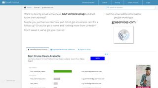 Email Address Format for gcaservices.com (GCA Services Group ...