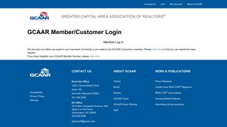 GCAARStore.com - GCAAR Member/Customer Login