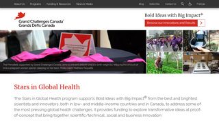 Stars in Global Health - Grand Challenges Canada