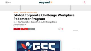 Global Corporate Challenge Workplace Pedometer Program