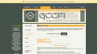 Information on all matters relation to registrations with the GCCFI