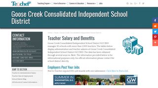 Teaching in Goose Creek Consolidated Independent School District ...