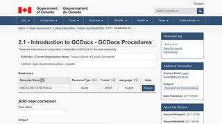 2.1 - Introduction to GCDocs - GCDocs Procedures - Open by Default ...