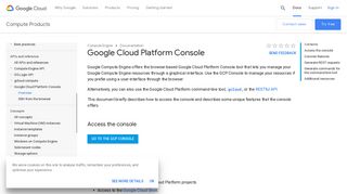 Google Cloud Platform Console | Compute Engine Documentation ...