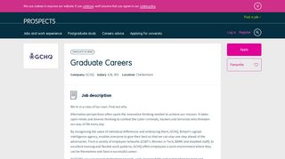 Graduate Careers - GCHQ - Cheltenham | Prospects.ac.uk