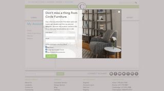 My Account | Login | Shop for furniture | Circle Furniture