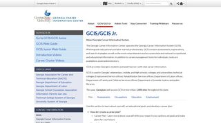 GCIS/GCIS Jr. - Georgia Career Information Center
