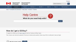 How do I get a GCKey? - Cic.gc.ca