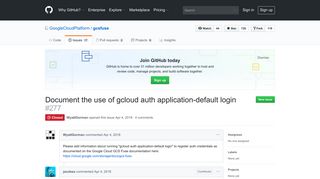 Document the use of gcloud auth application-default login · Issue #277 ...