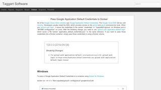 Pass Google Application Default Credentials to Docker | Taggart ...