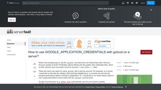google cloud platform - How to use GOOGLE_APPLICATION_CREDENTIALS ...