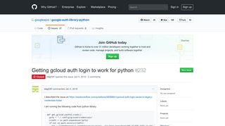 Getting gcloud auth login to work for python · Issue #232 · googleapis ...
