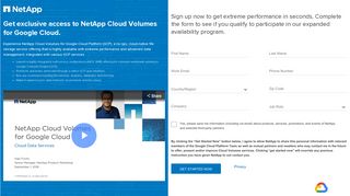 Register for NetApp Cloud Volumes for Google Cloud Platform (GCP ...