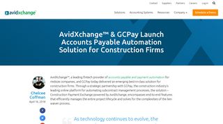 GCPay + Construction Payment Automation Software | AvidXchange