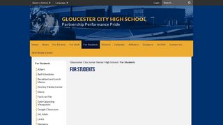 For Students - Gloucester City Junior-Senior High School