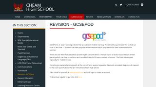 Revision - GCSEpod - Cheam High School