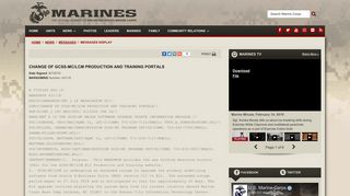 change of gcss-mc/lcm production and training portals - Marines.mil