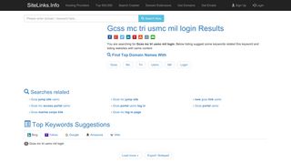 Gcss mc tri usmc mil login Results For Websites Listing - SiteLinks.Info