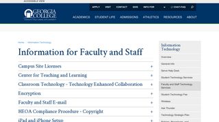 Information for Faculty and Staff - Georgia College